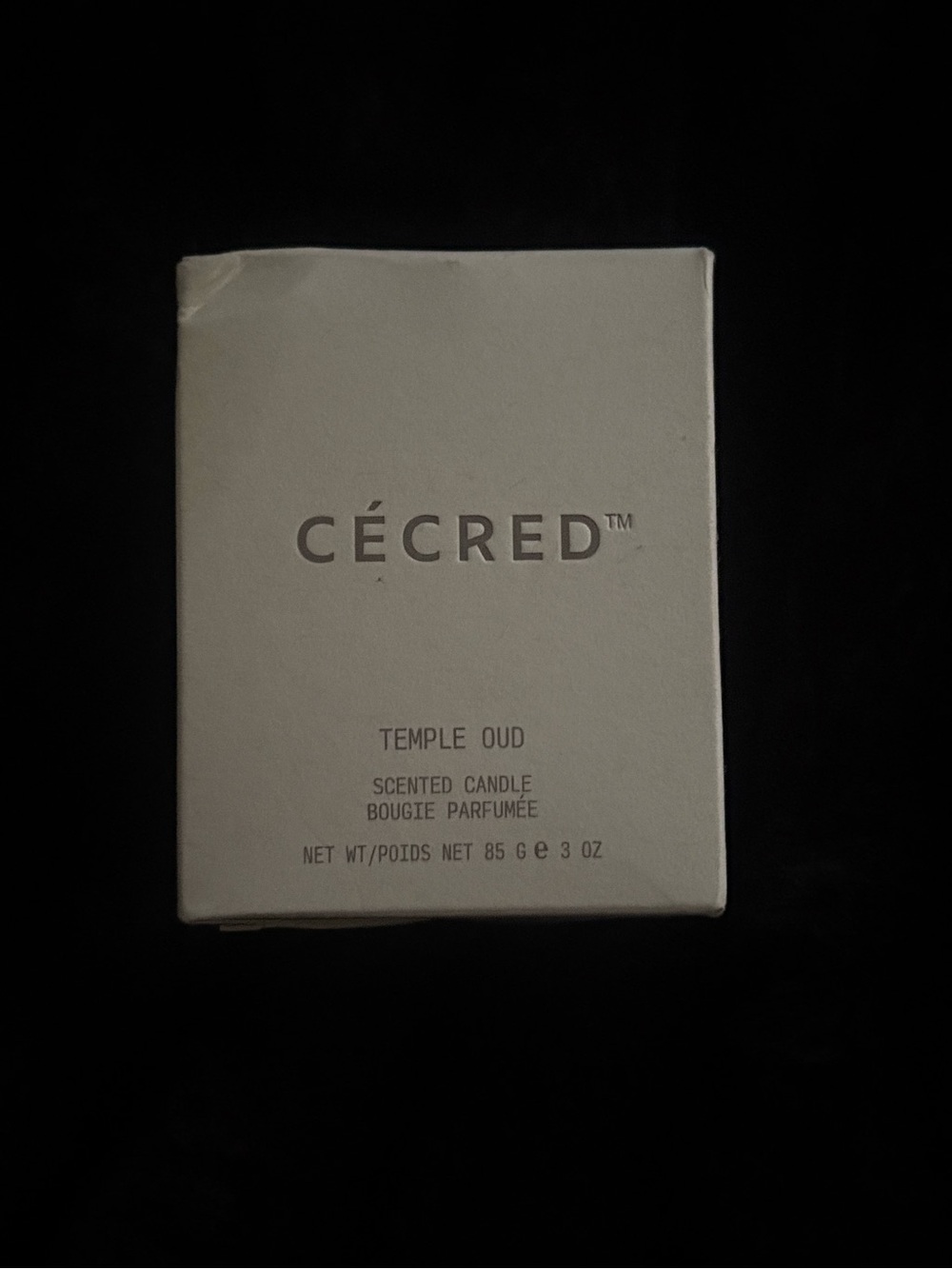 Cécred Temple Oud Scented Candle - Cream